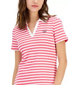 Tommy Hilfiger Women's Cotton Striped Polo Shirt