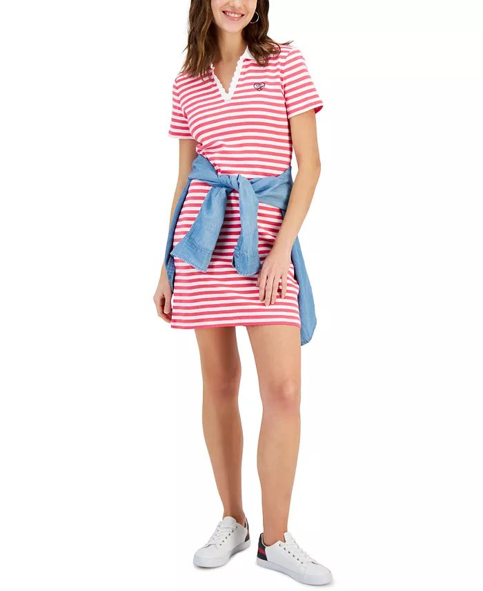 Tommy Hilfiger Women's Cotton Striped Polo Shirt