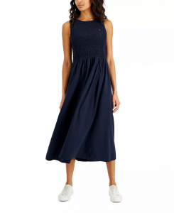 Tommy Hilfiger Smocked Sleeveless Dress  | XS, S, M, L, XL, XXL