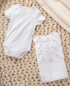 Calvin Klein Organic Baby Essentials Bodysuit | 0 - 3 m, 3 - 6 m, 6 - 9  m, 12 m, 18 m, 24 m
