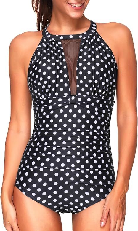 Women One Piece Swimsuit Ruched Tempt Me
