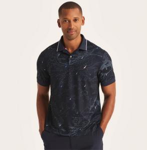 NAUTICA Navtech Sustainably Crafted Classic Fit Printed Polo | S, M, L, XL, XXL