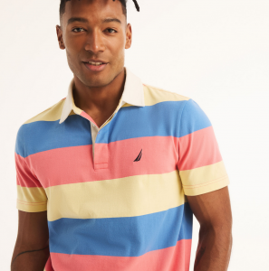 NAUTICA Sustainably Crafted Classic Fit Striped Rugby Polo