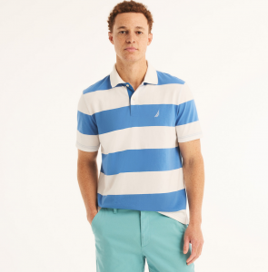 NAUTICA Sustainably Crafted Classic Fit Striped Polo | S, M, L, XL, XXL