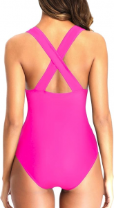 Women One Piece Swimsuit Sexy Plunge V Neck Tempt Me