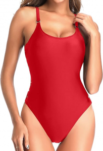 Women One Piece Bathing Suit Slimming Crisscross Lace Up Tempt Me