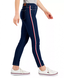 Tommy Hilfiger Tribeca TH Flex Side-Stripe Skinny Jeans